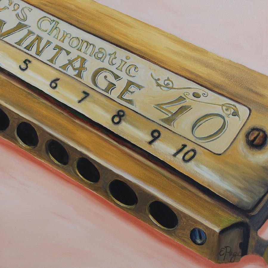 Harmonica Painting by Emily Page