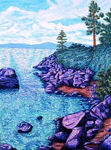 Seascape Painting - Harmony At Lake Tahoe by Max R Scharf Seascape Painting - Harmony At Lake Tahoe by Max R Scharf