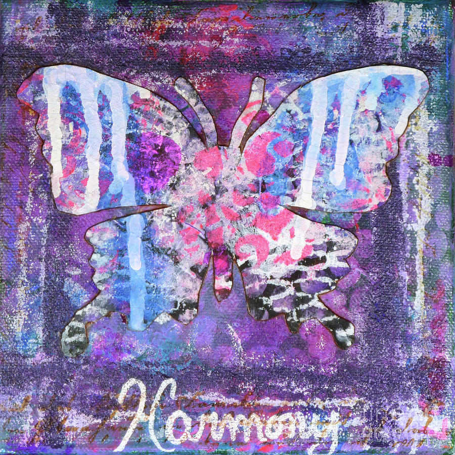 Harmony Butterfly Painting by Lisa Crisman