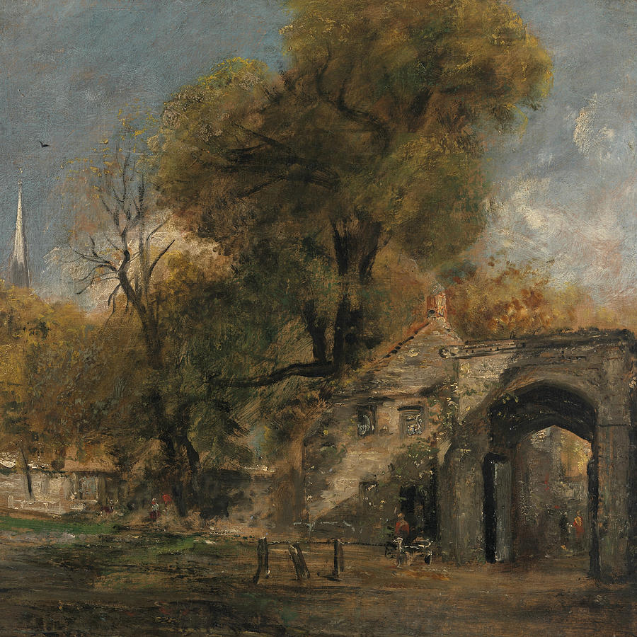 Harnham Gate Salisbury Painting by John Constable