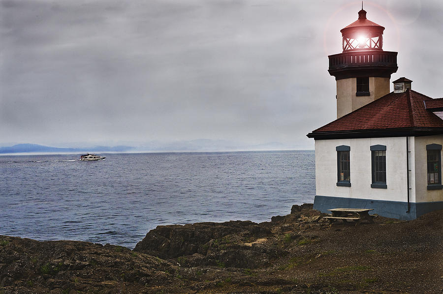 Haro Strait Lighthouse Photograph by John Christopher
