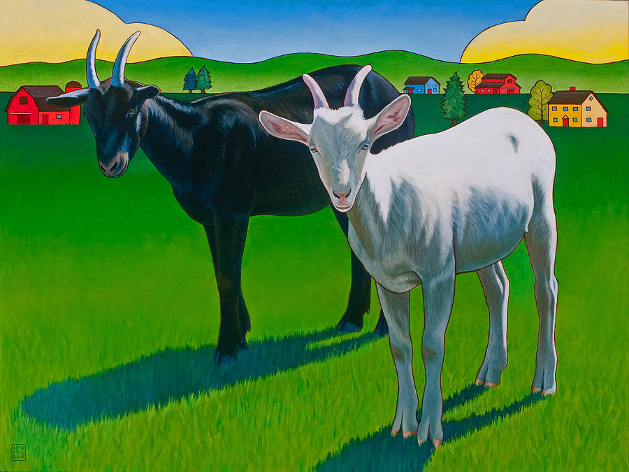 Goat Painting - Harold and Maude by Stacey Neumiller