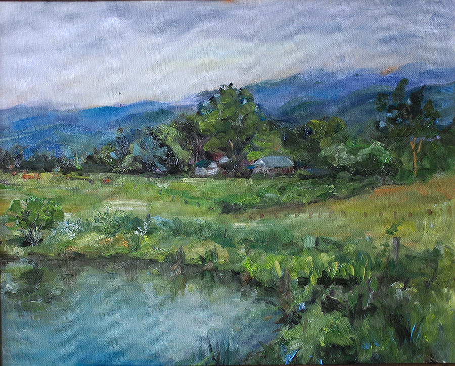 Harolds Pond Painting by Ann Bailey