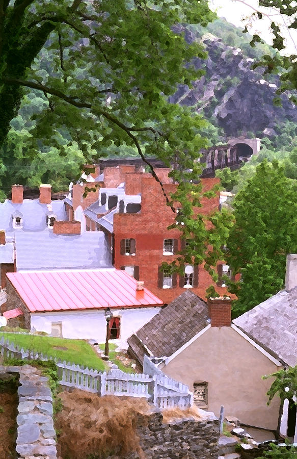 Harpers Ferry Overlook Painting by Larry Darnell