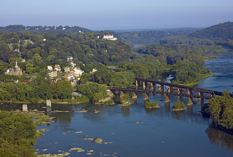 Harpers Ferry West Virginia From Above Photograph by Brendan Reals