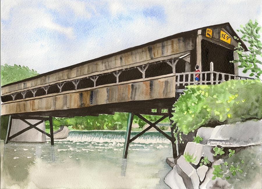 Harpersfield Bridge Painting by Laurie Anderson
