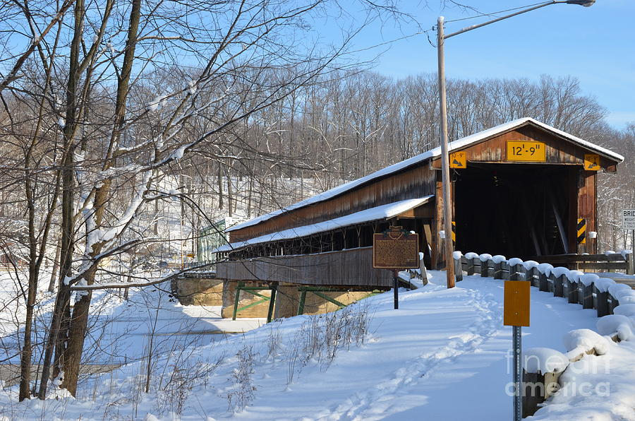 Harpersfield Covered  Bridge Ohio Photograph by Lila Fisher-Wenzel
