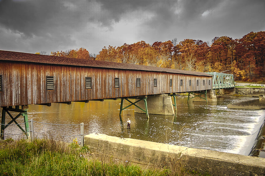 Harpersfield Rd Covered Bridge Photograph