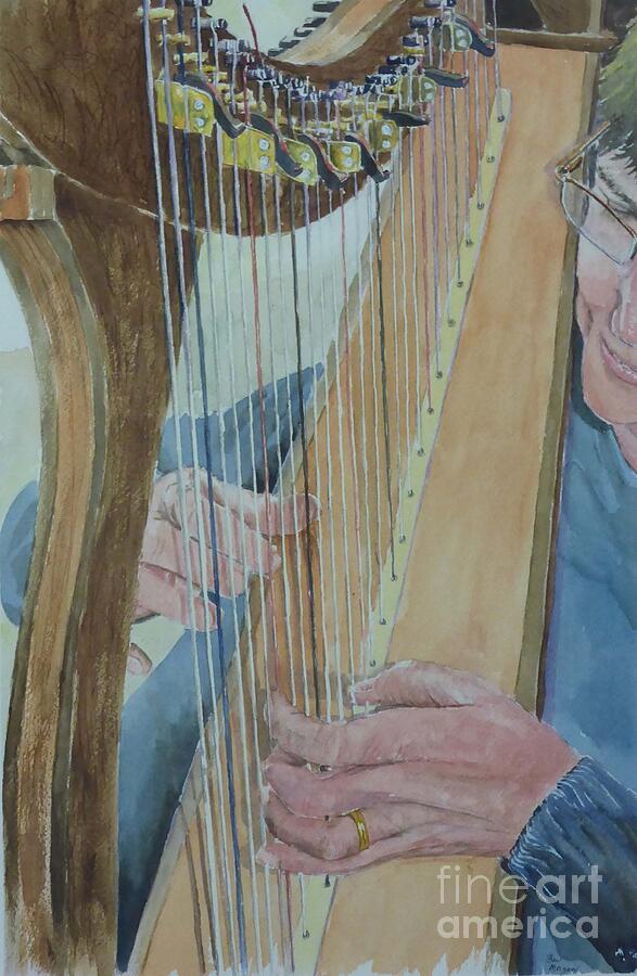 Harpist Painting by Bev Morgan Harpist Painting by Bev Morgan