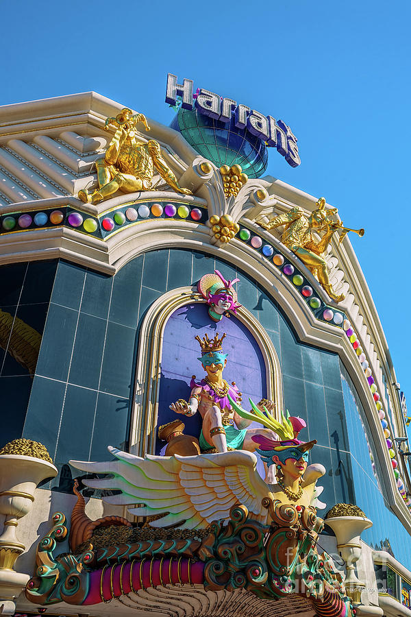 Las Vegas Photograph - Harrahs Casino Main Entrance  by Aloha Art