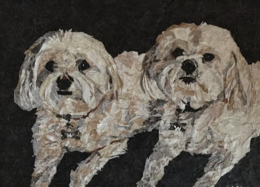Harri and Willi- Their Royal Canine Highnesses Painting by Mihira Karra