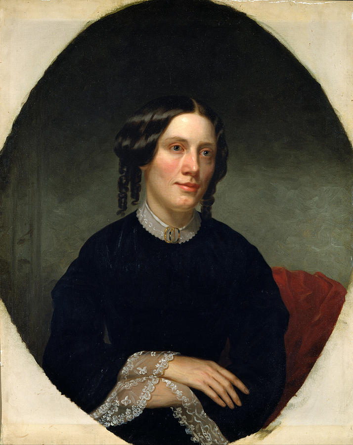 Harriet Beecher Stowe Painting by Alanson Fisher