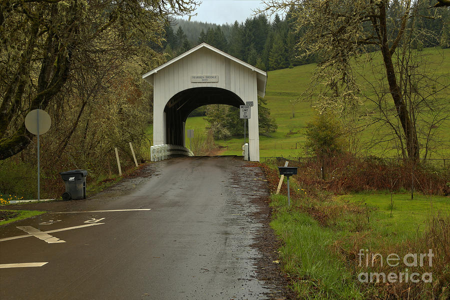 Harris Covered Bridge - Oregon Photograph by Adam Jewell