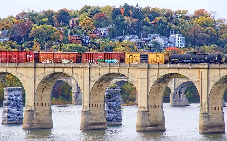 Harrisburg Trains Crossing Photograph by Alice Gipson