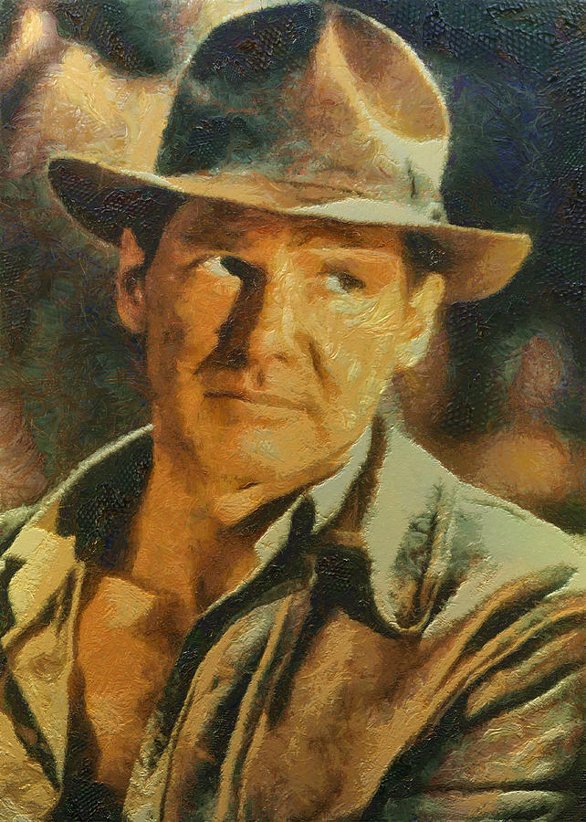 Harrison Ford as Indiana Jones Digital Art by Charmaine Zoe