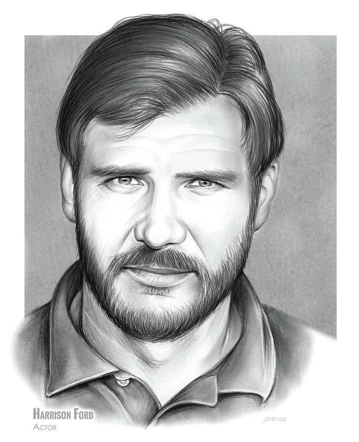 Harrison Ford Drawing by Greg Joens