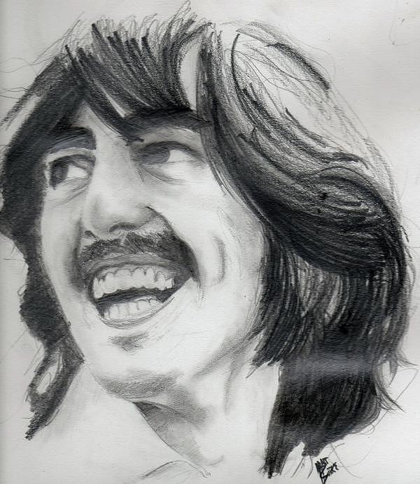George Harrison Drawing - Harrisons smile by Matt Burke