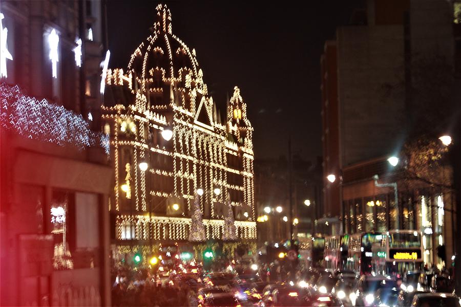 Harrods at Night Photograph by Magda Levin