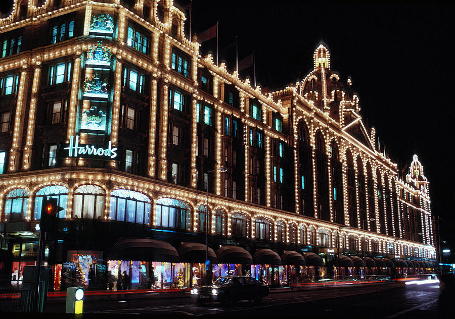 Christmas Photograph - Harrods in London by Carl Purcell