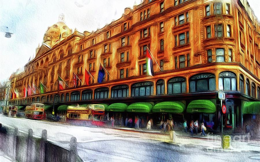 Harrods, London Painting by Esoterica Art Agency