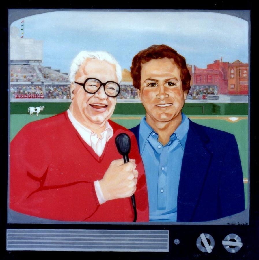 Chicago Cubs Photograph - Harry Carey and Steve Stone by Marlene Burns
