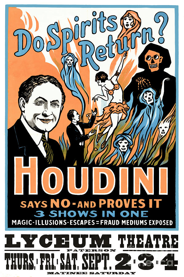 Harry Houdini do spirits return Drawing by Heidi De Leeuw