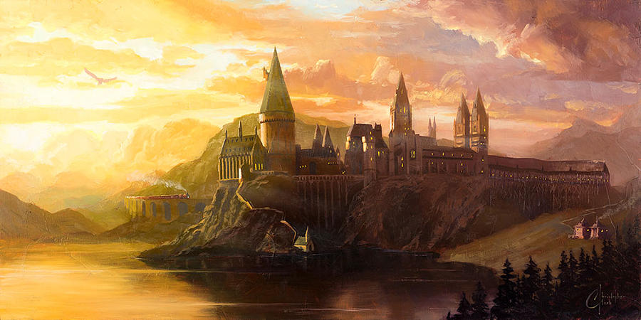 Harry Potter Welcome To Hogwarts Painting by Christopher Clark