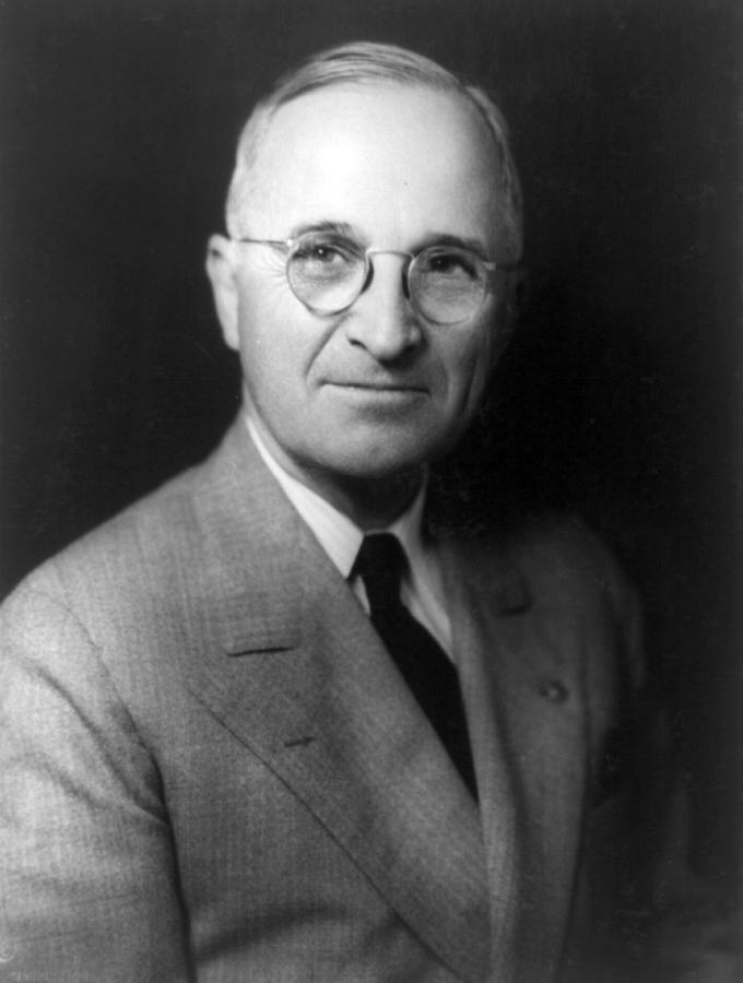 Vintage Photograph - Harry S Truman - President of the United States of America by International  Images