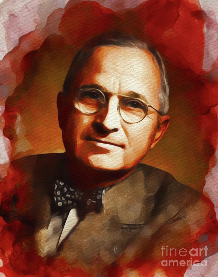 Portrait Painting - Harry S. Truman, President of the U.S.A. by Esoterica Art Agency