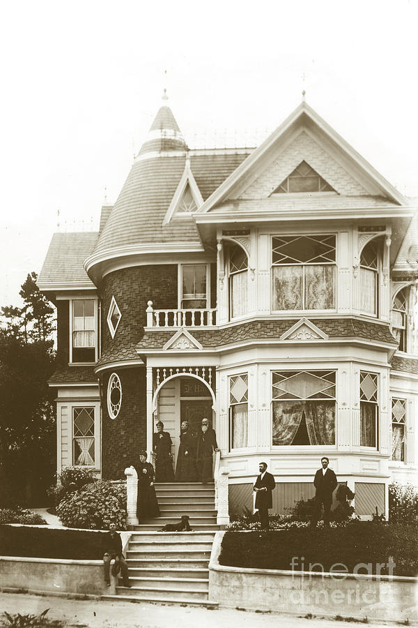 Mansion Photograph - Hart Mansion at Lighthouse Ave. and 19th Street. by Monterey County Historical Society