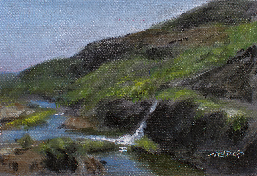 Harties Waterfall Painting by Christopher Reid
