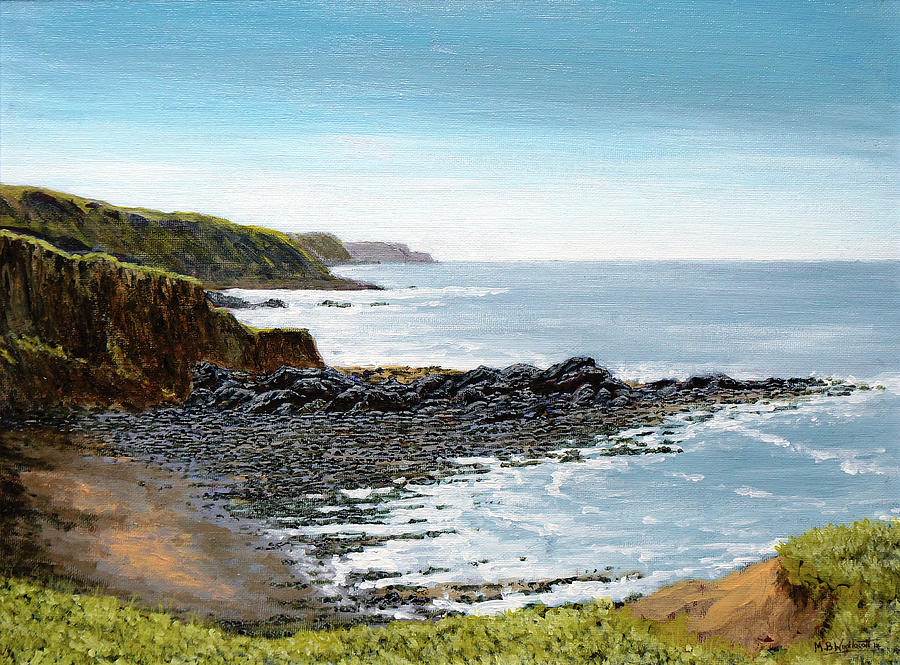 Hartland Coastline Painting by Mark Woollacott