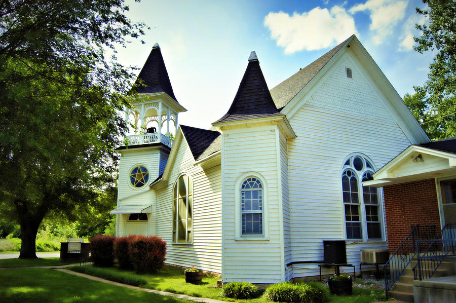 Spring Photograph - Hartsburg Baptist Church by Cricket Hackmann
