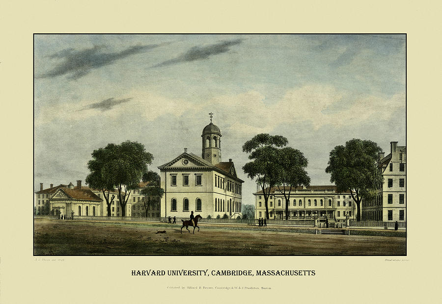 Harvard University 1828 Photograph by Andrew Fare