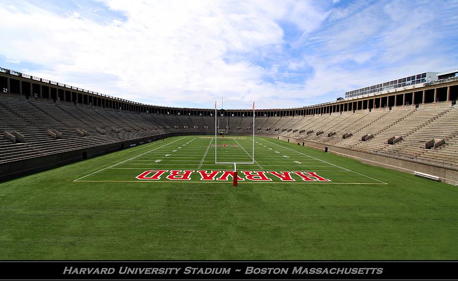 Football Photograph - Harvard University Stadium Boston Massachusetts by Movie Poster Prints