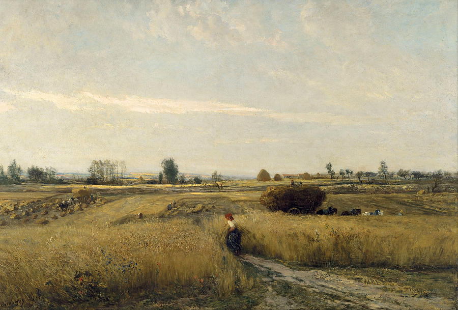 Harvest Painting by Charles-Francois Daubigny