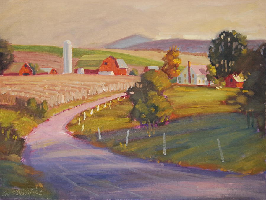 American Impressionist Painting - Harvest In Upstate New York by Len Stomski