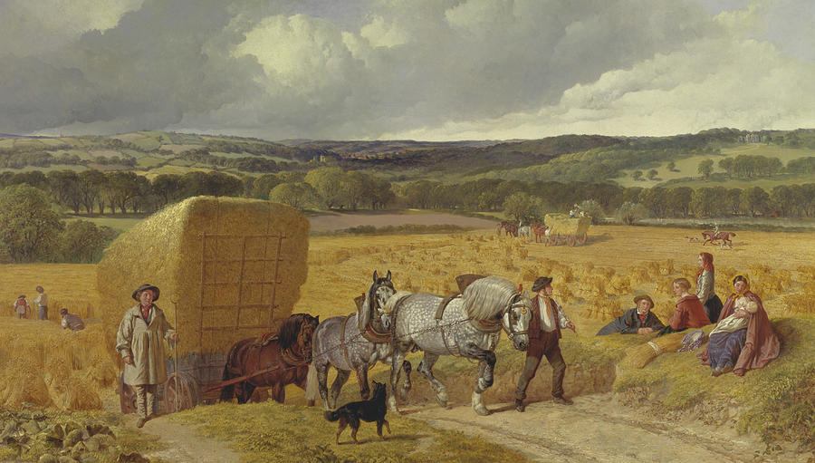 Harvest Painting by John Frederick Herring