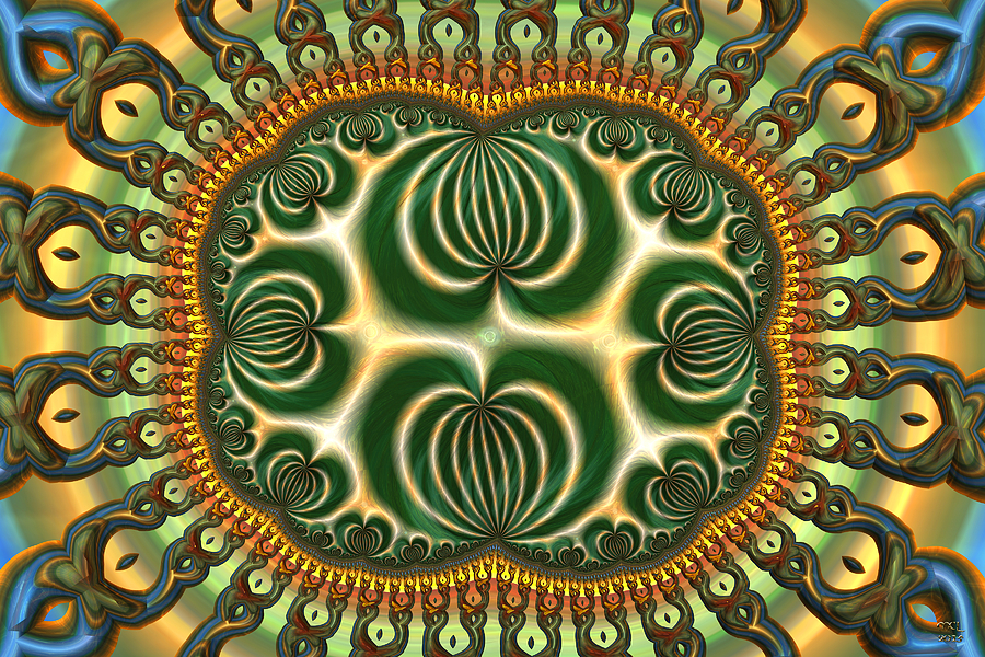 Abstract Digital Art - Harvest Fractal by Manny Lorenzo