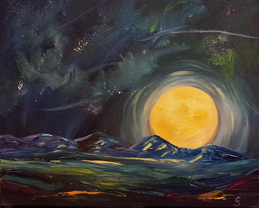 Harvest Moon     91 Painting by Cheryl Nancy Ann Gordon