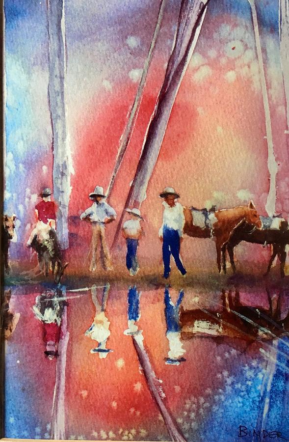 Horses Painting - Harvest Moon by Diane Binder Horses Painting - Harvest Moon by Diane Binder