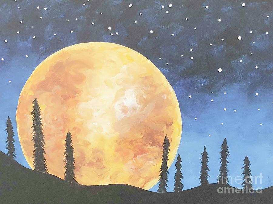 Harvest Moon Painting By Marcia Johanson - Fine Art America