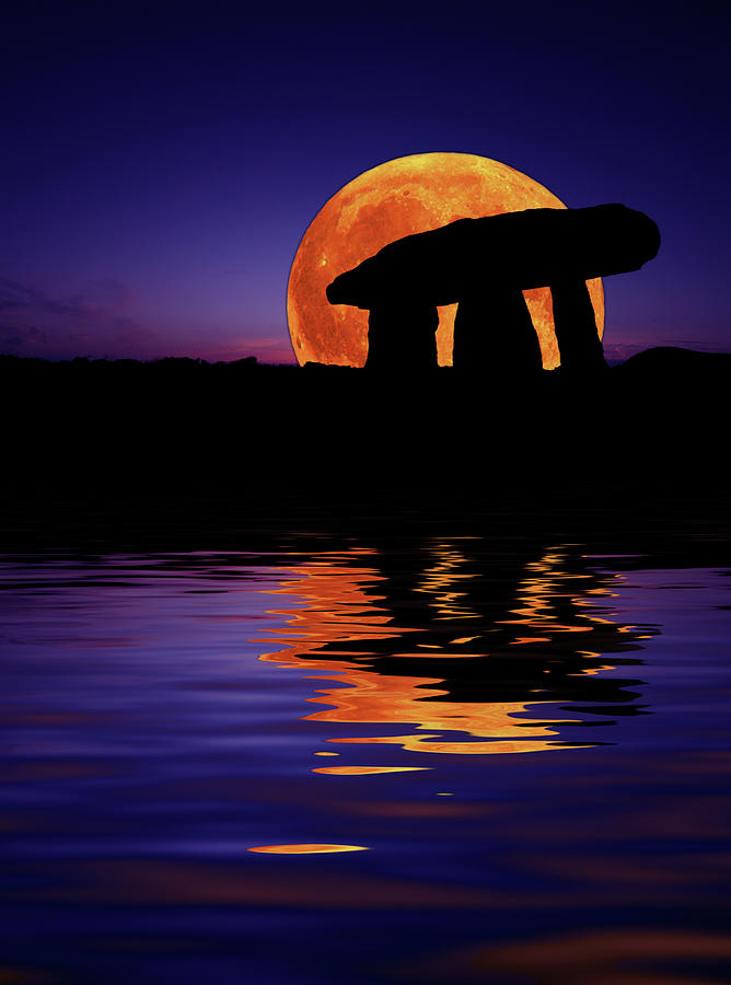 Prehistoric Photograph - Harvest Moon by Mark Stokes