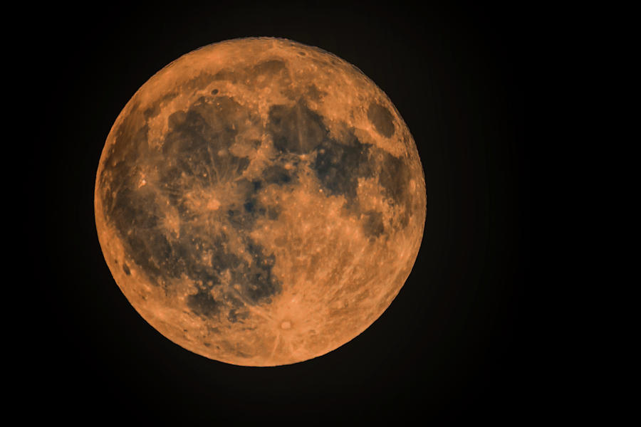 Harvest Moon Of October 2017 Photograph