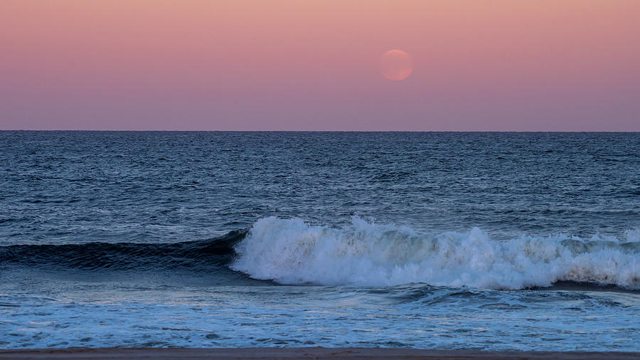 Harvest Moon Rising Seaside NJ 2017 Photograph by Terry DeLuco