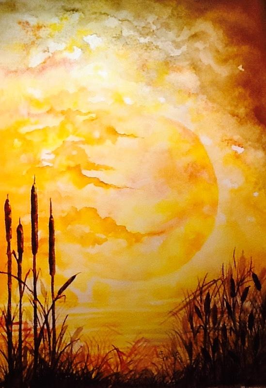 Harvest Moon Painting by Shelly Ziska - Fine Art America