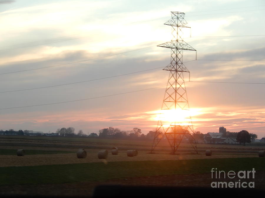 Harvest Sunset Over the Farm Photograph by Christine Clark
