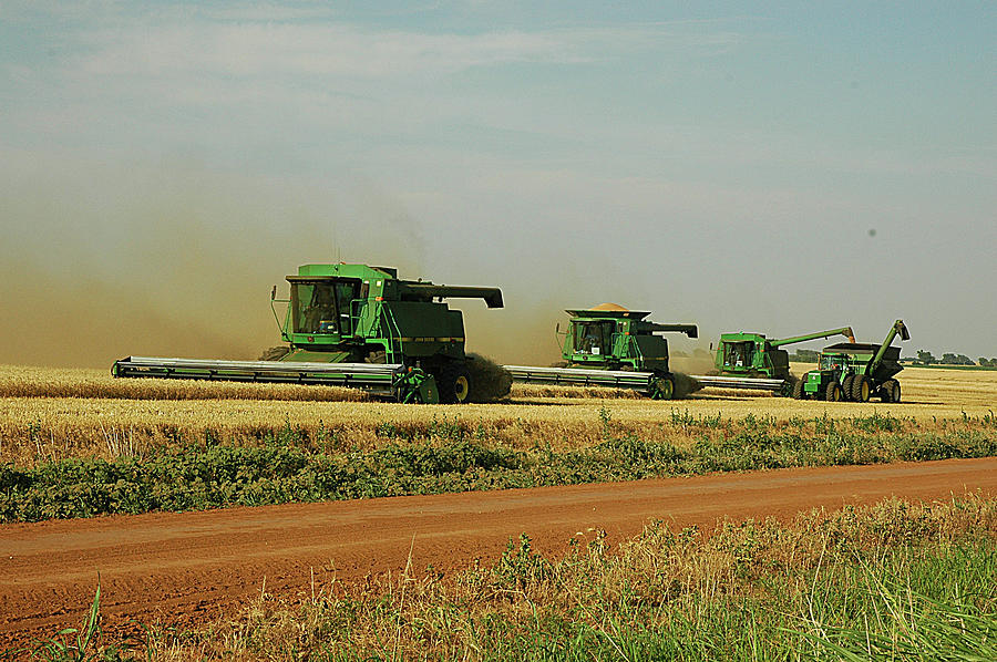 John Deere Photograph - Harvest Time 46 by Ron Toews