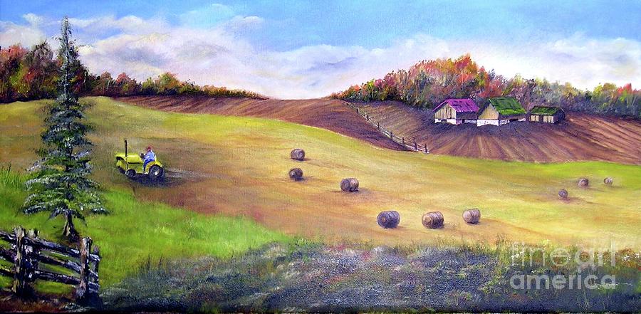 Fall Painting - Harvest Time by AMD Dickinson