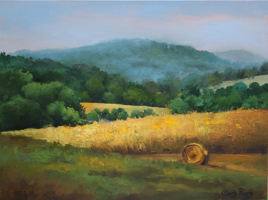 Landscape Painting - Harvest Time by Cindy Parris